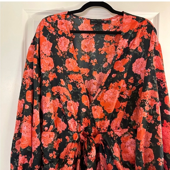 ASOS Knot Front Mini Dress Size 14 - Picture 5 of 6